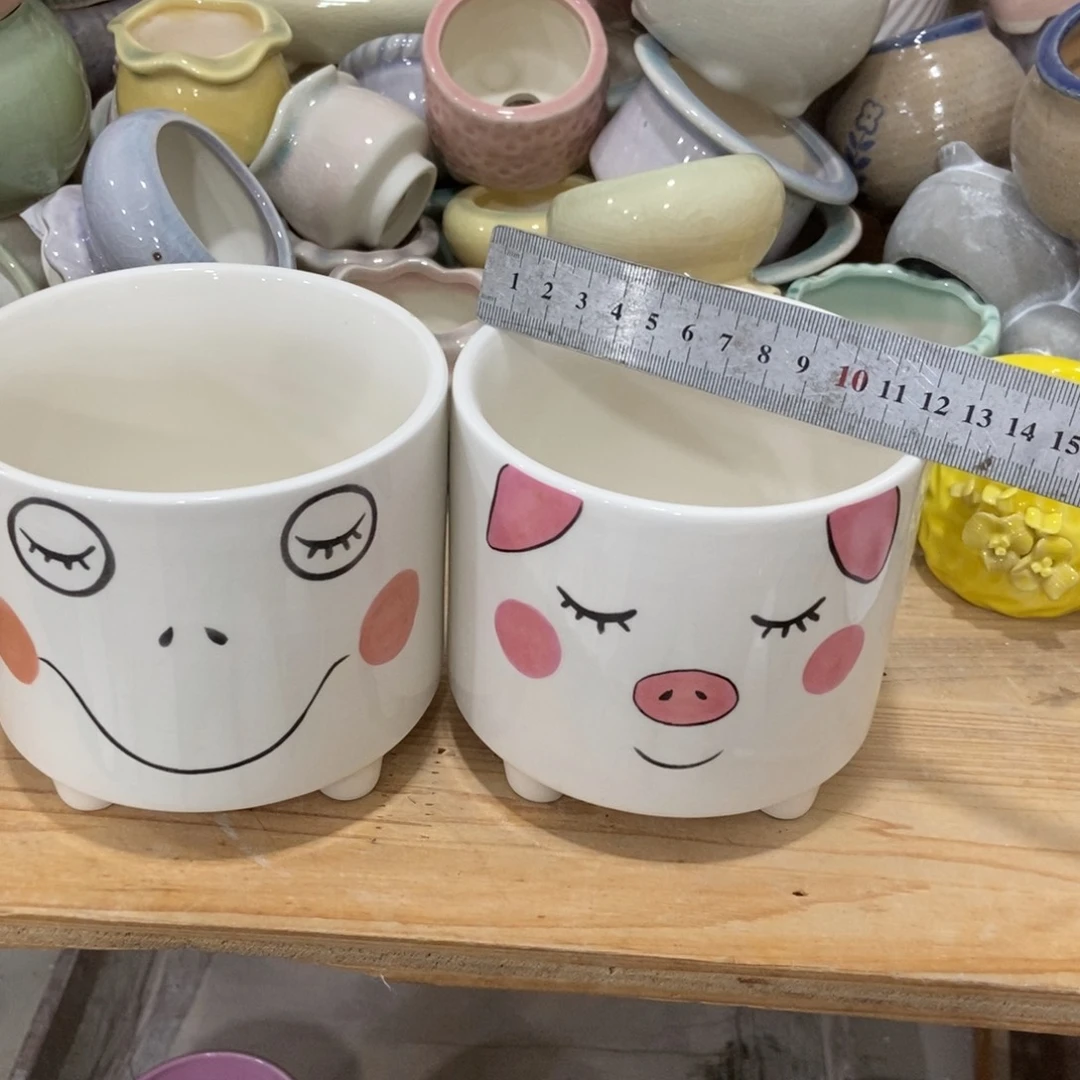 红陶高温陶瓷花盆满12米包邮