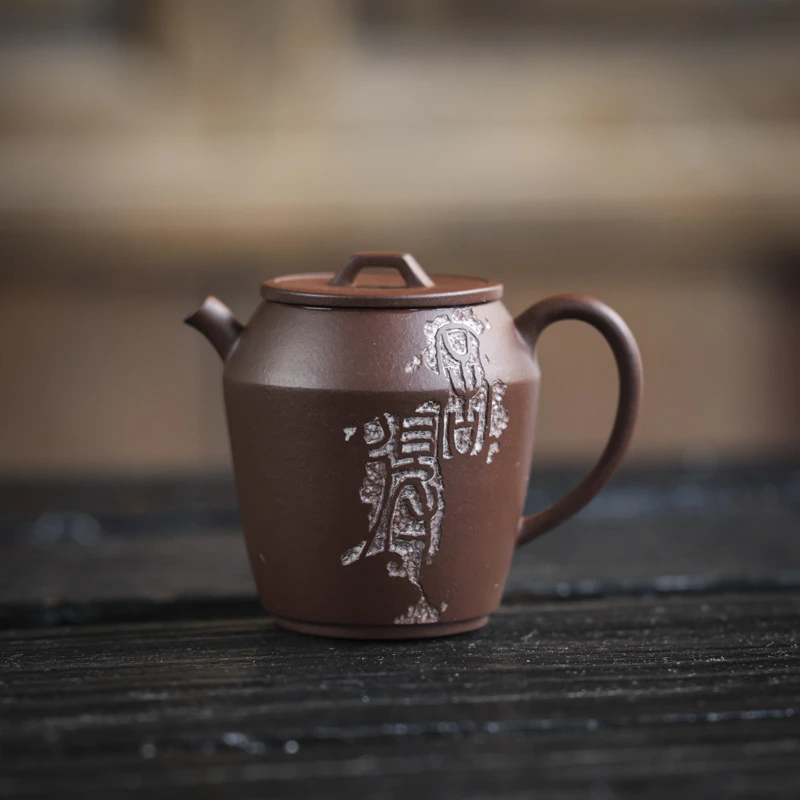 【小田甄陶】云桥瓦当紫泥壶110ml（拙雅S0252）