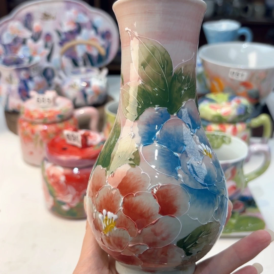景德镇手绘高温釉下彩陶瓷茶具