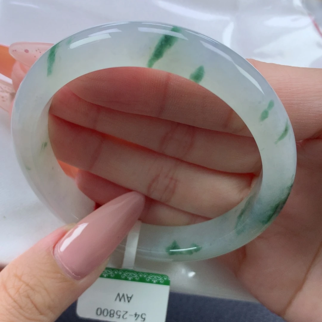 翡翠手镯未镶嵌缅甸天然翡翠A货54