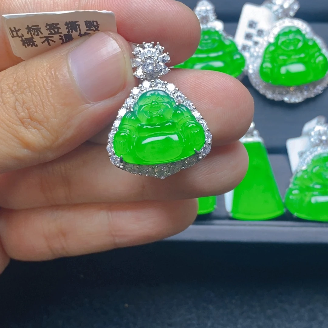 翡翠银S925镶嵌颈饰