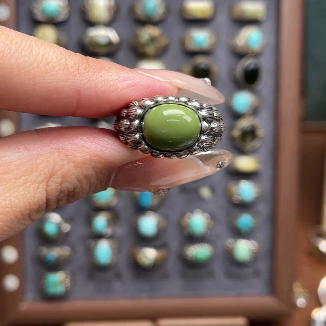 蓉***绿松石银S925镶嵌戒指