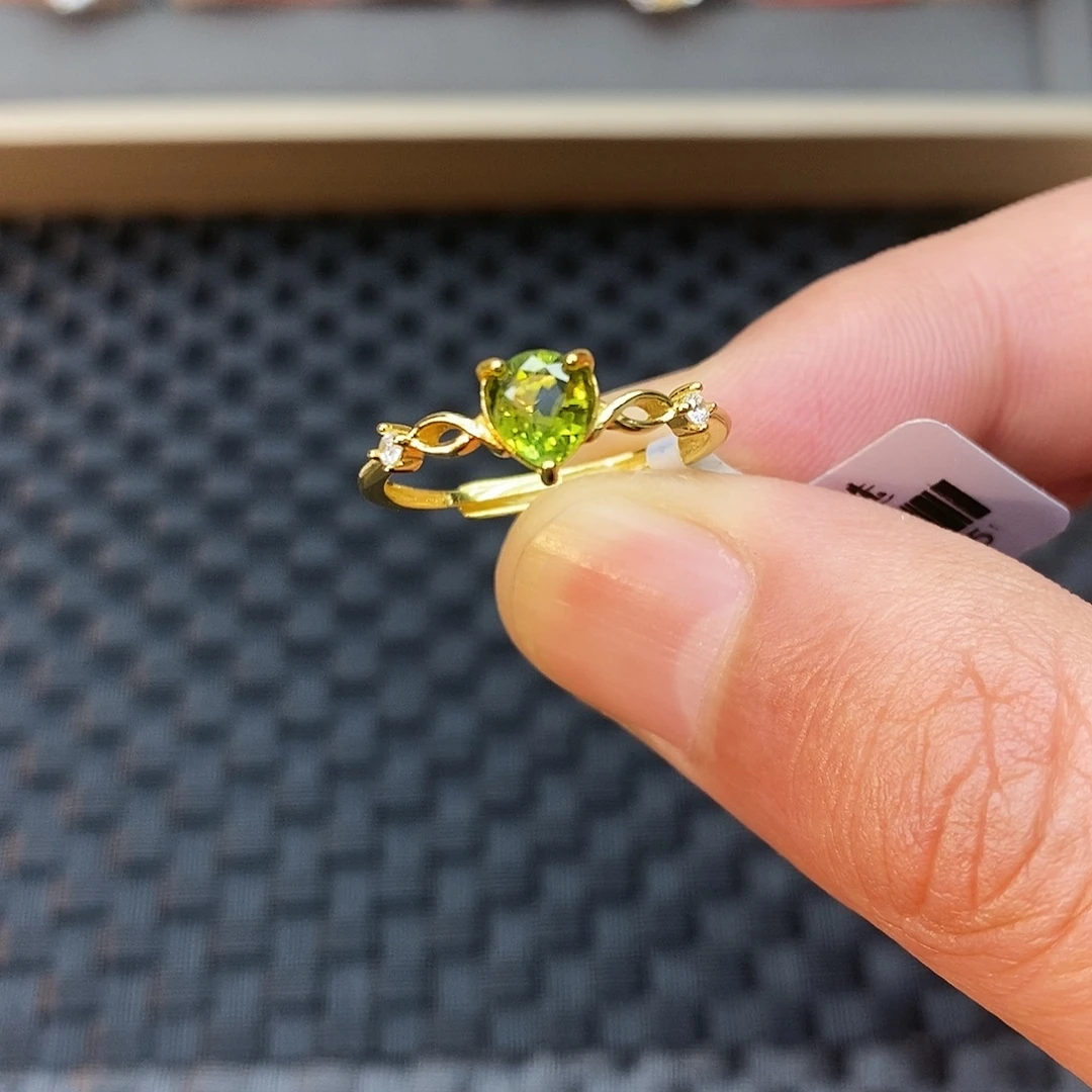 碧玺银S925镶嵌戒指