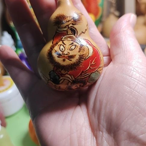 葫芦烙画钟馗神威