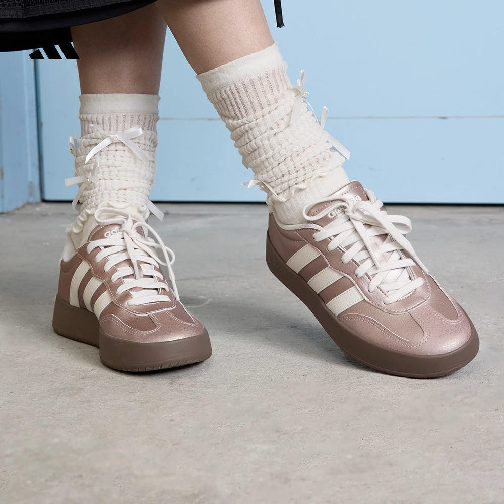 阿迪达斯「T头鞋」BARREDA休闲板鞋德训鞋男女款  JQ6664