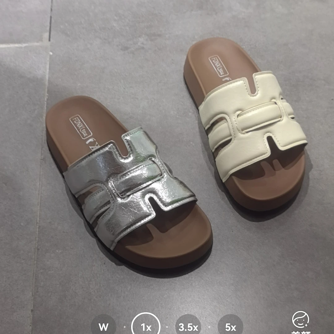 诗涵家 厚底舒适时尚一字拖528-5