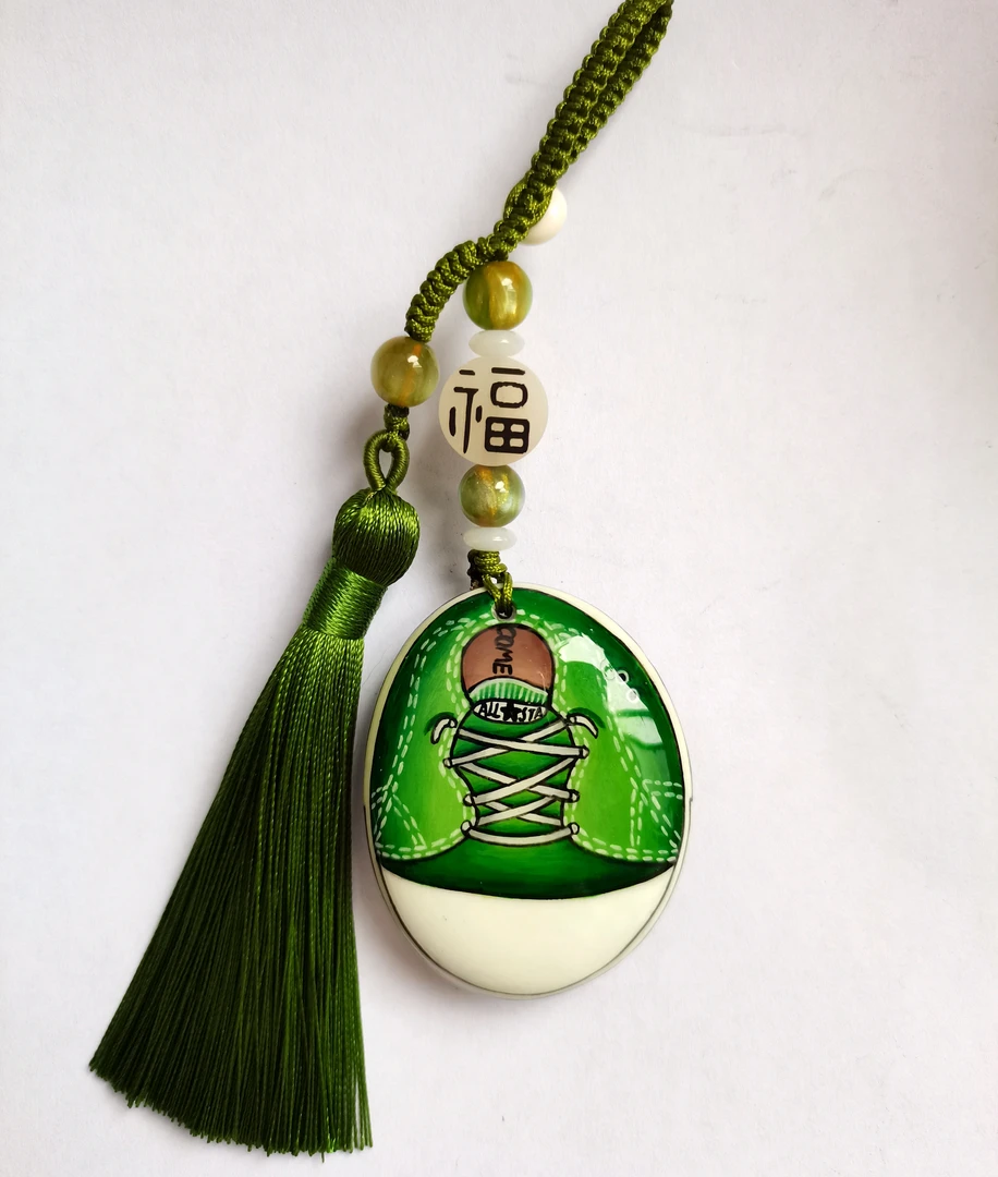 手绘精美小海石吊坠，封层后防尘防水不掉色