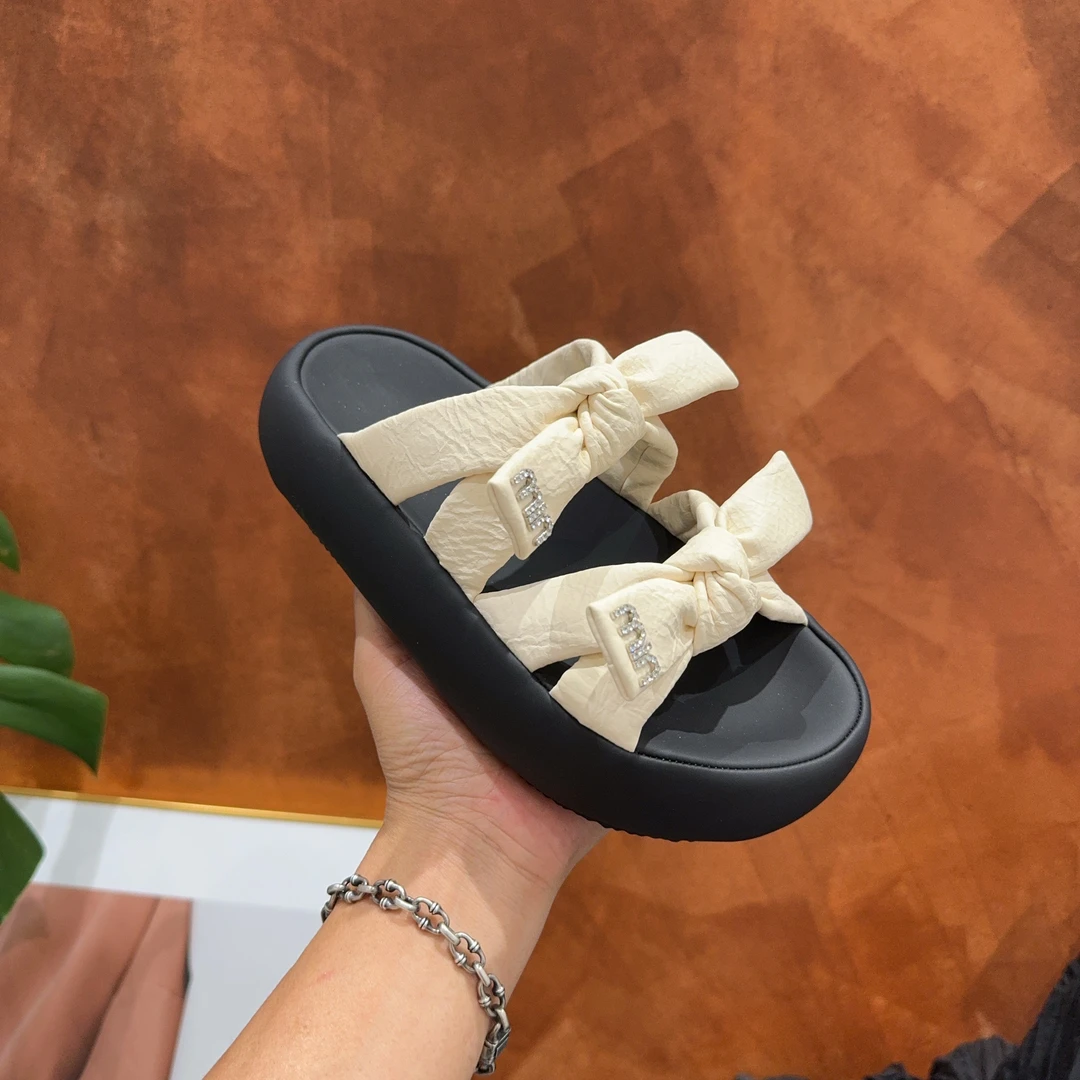 1029-3 厚底女蝴蝶结拖鞋