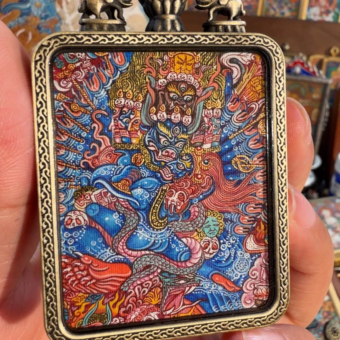 吊坠超精致大威德 纯手绘