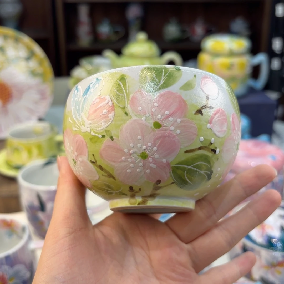 瓷片景德镇手绘高温釉下彩陶瓷茶具