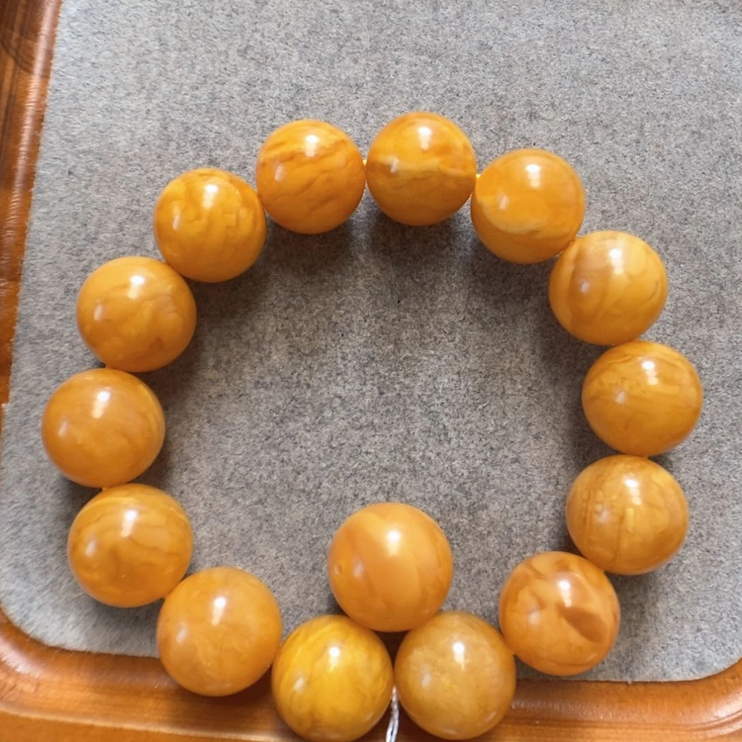 @***寻未镶嵌蜜蜡手串蜜蜡