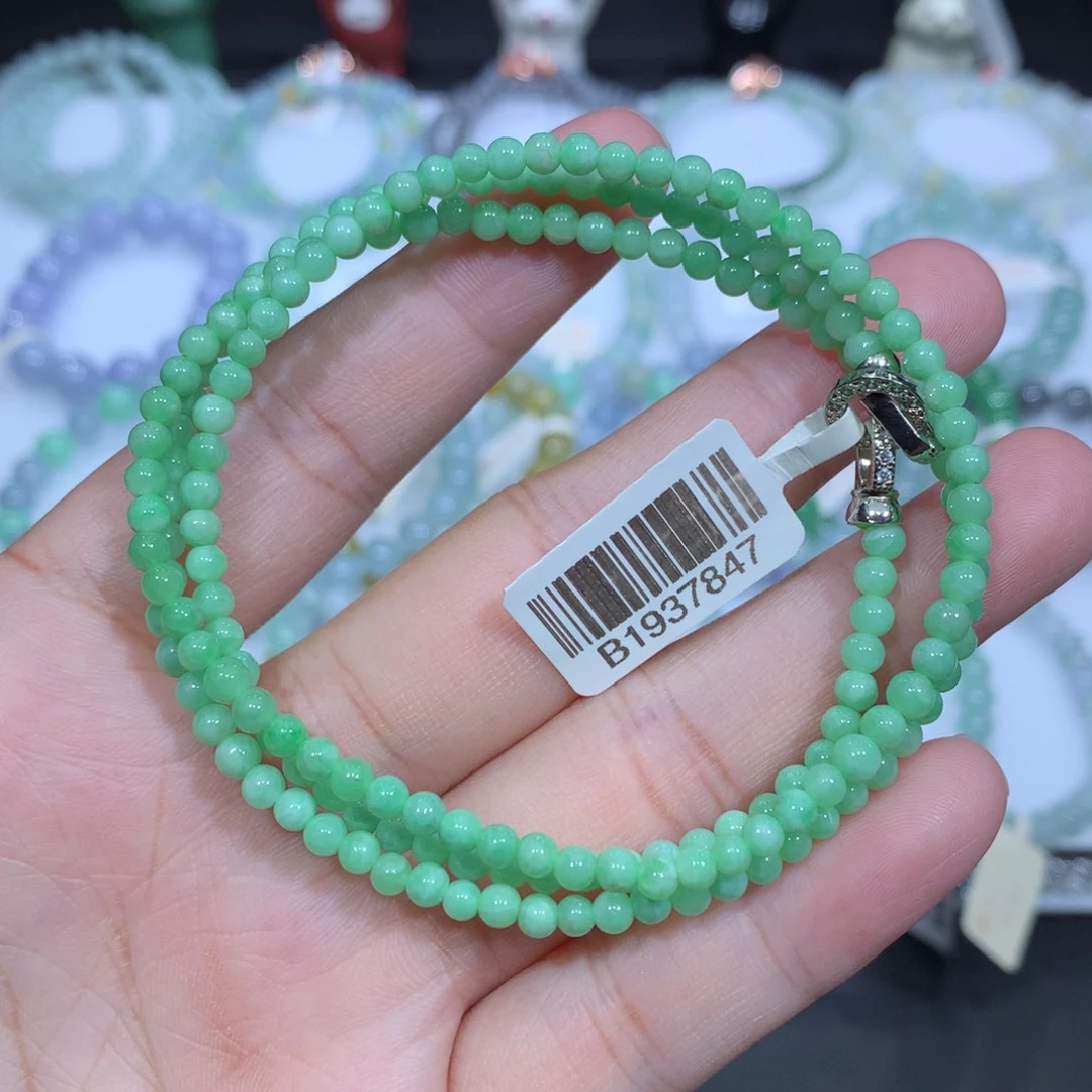 翡翠未镶嵌手串天然