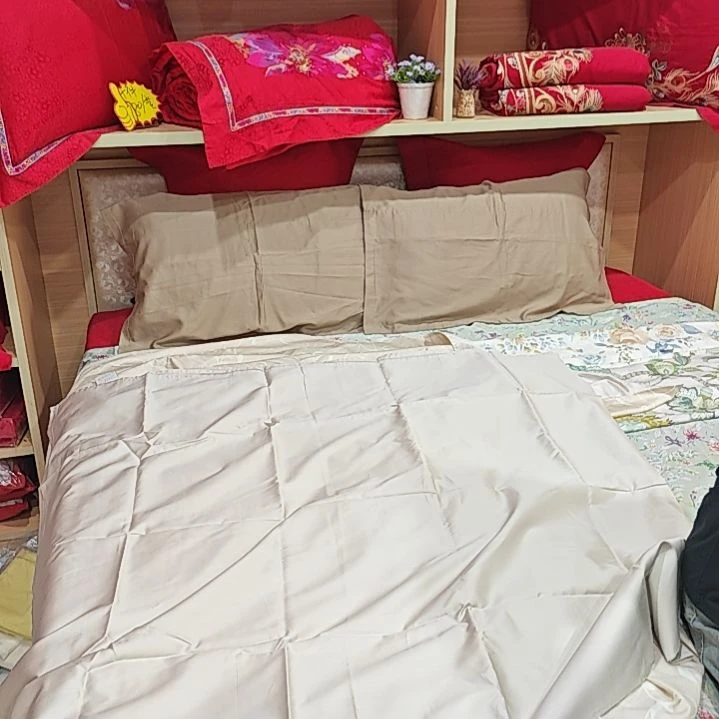 莫代尔纤维140支长绒棉床单2.4*2.5浅燕麦色