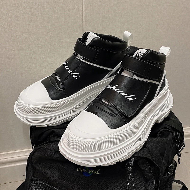 3523男鞋秋冬季休闲运动鞋厚底增高马丁靴时尚百搭潮流韩版ins