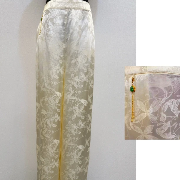 CO09气质显瘦女士夏季定制轻奢新中式直筒裤