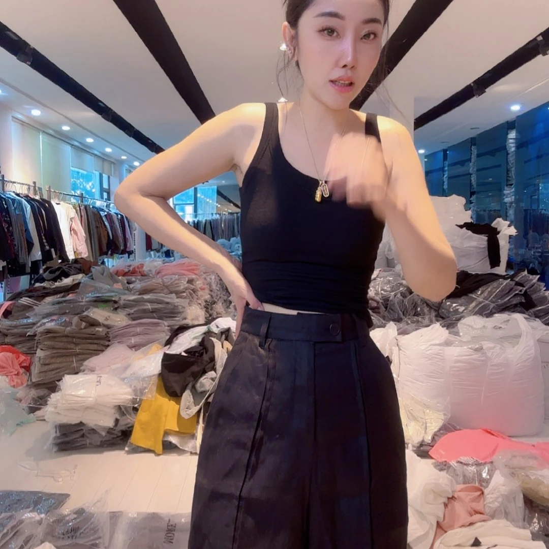 M115斤里安家苎麻短裤黑色