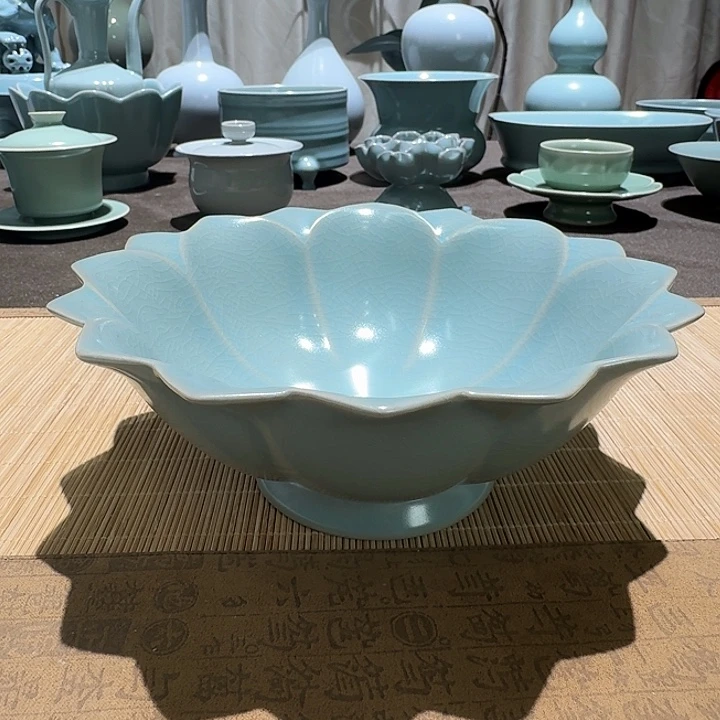 陶其他全手工，莲花碗
