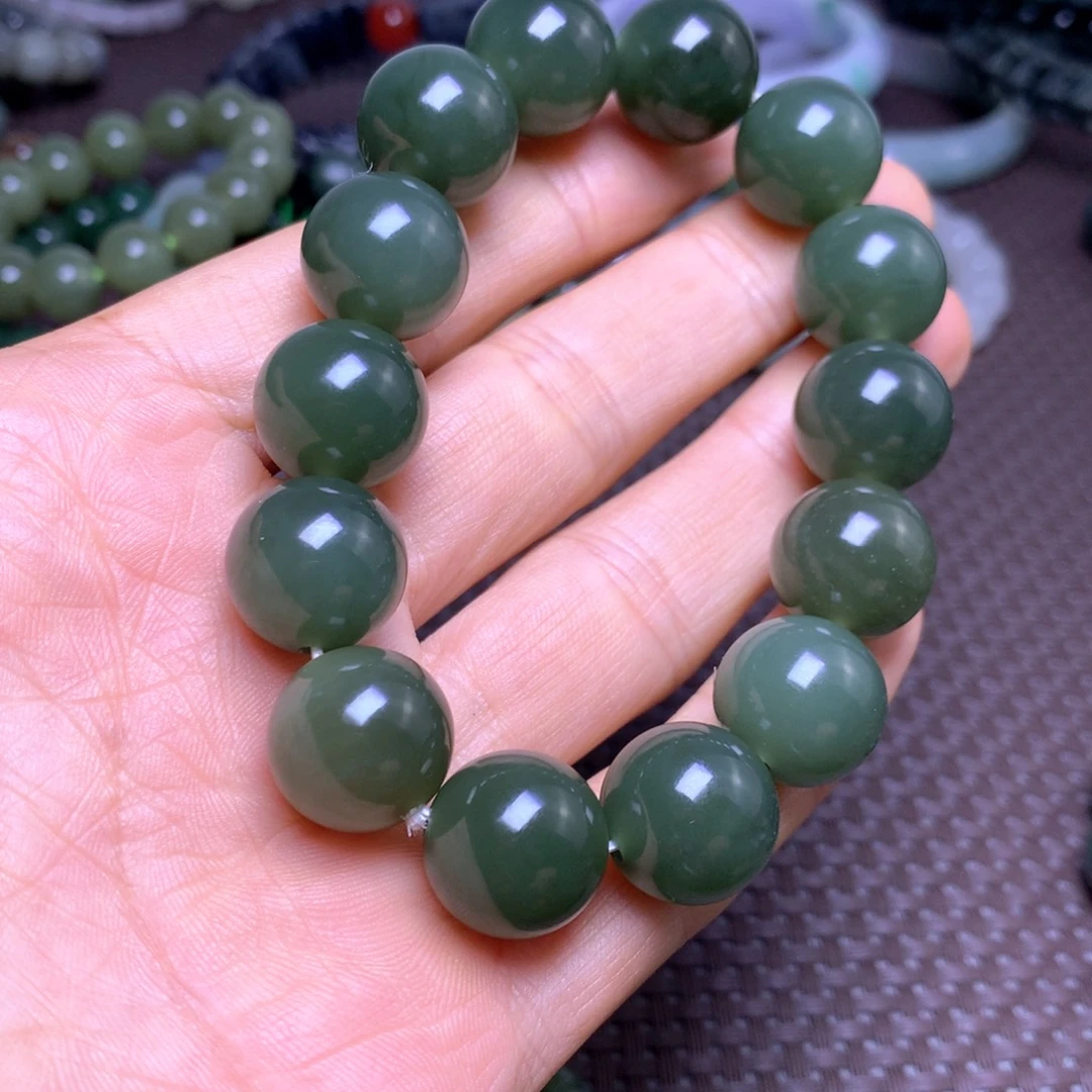 和田玉未镶嵌手串16