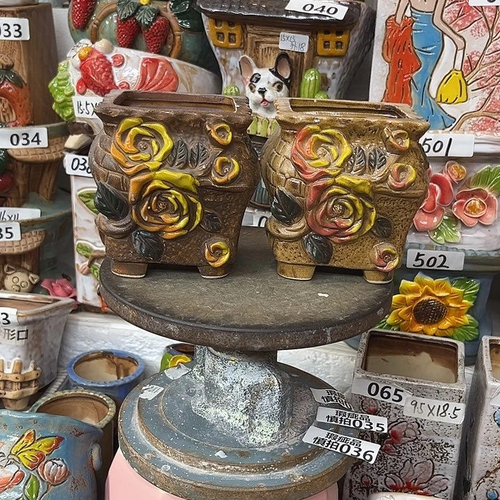 粗陶材质多肉花盆