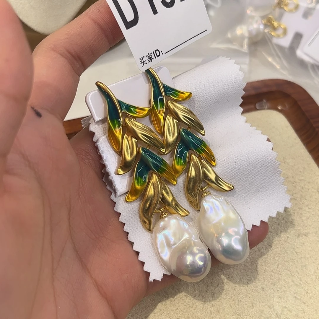 耳饰合金淡水珍珠