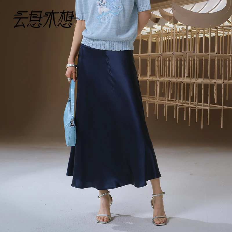 Ysimo-X云思木想 人鱼皇后 轻奢优雅分割线醋酸鱼尾裙半身裙13140