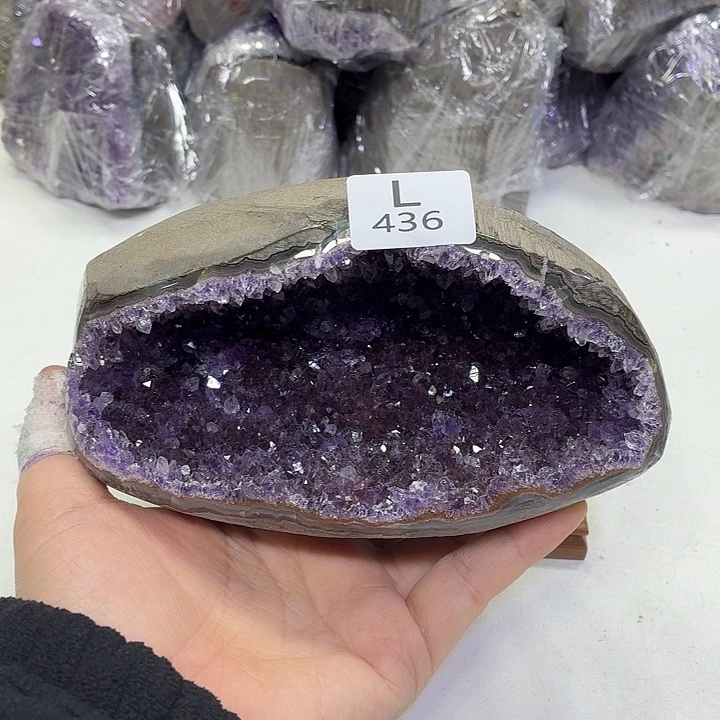 水晶未镶嵌摆件天然紫水晶