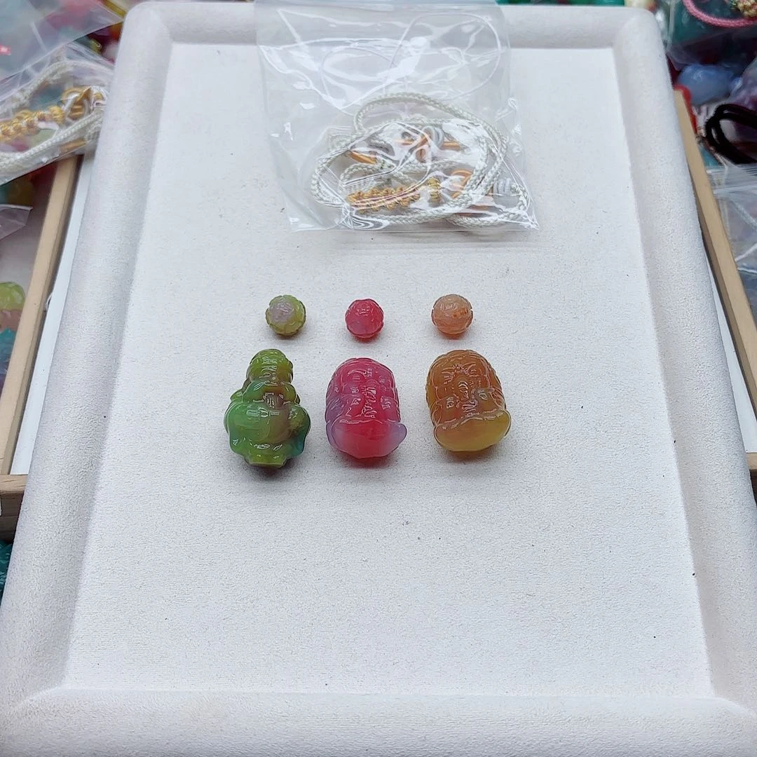 槿***恬玛瑙/玉髓未镶嵌手链盐源30