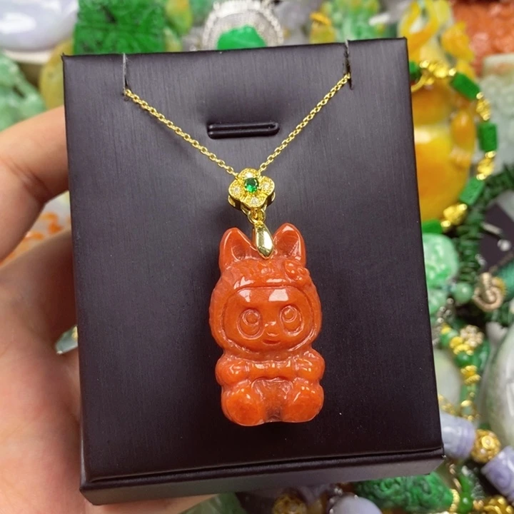 翡翠未镶嵌吊坠(赠链)