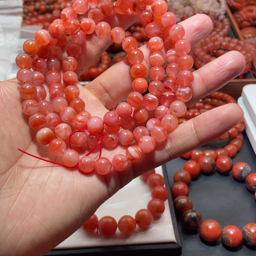 南红玛瑙手链未镶嵌