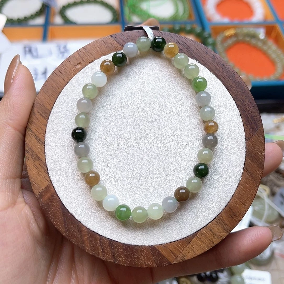 和田玉未镶嵌手串H50卡6