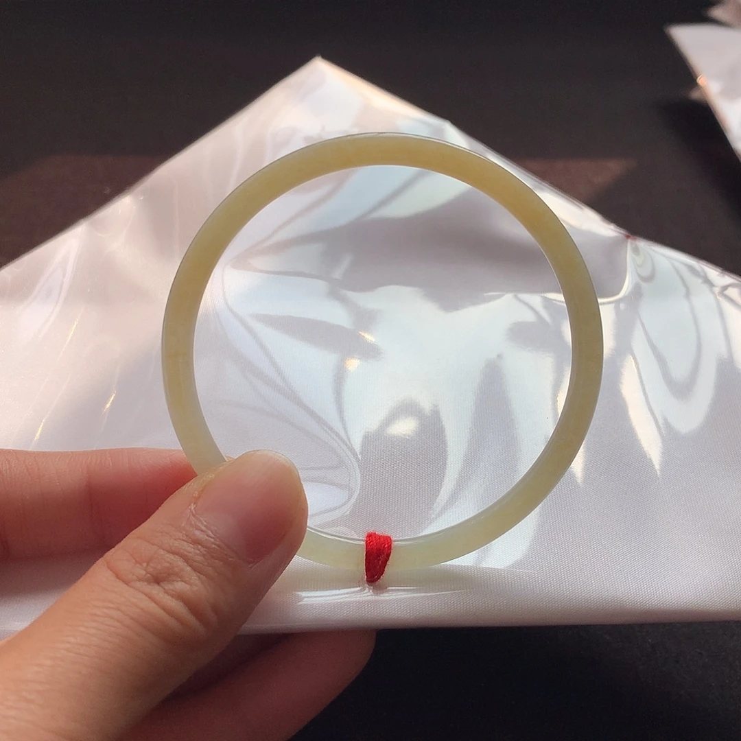 翡翠未镶嵌手镯54.8完美