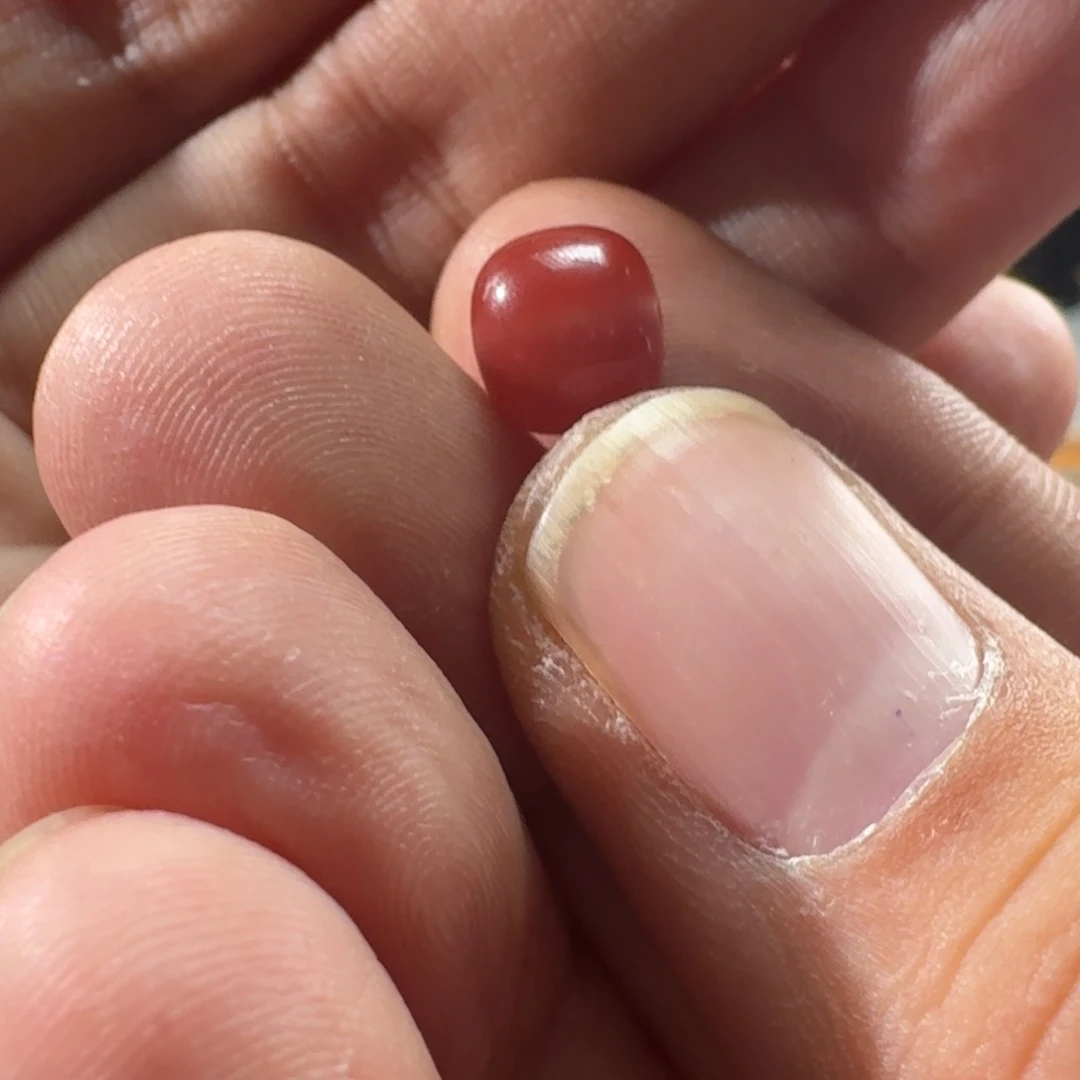 南红玛瑙玫瑰红老型8.8mm未镶嵌褚**腔