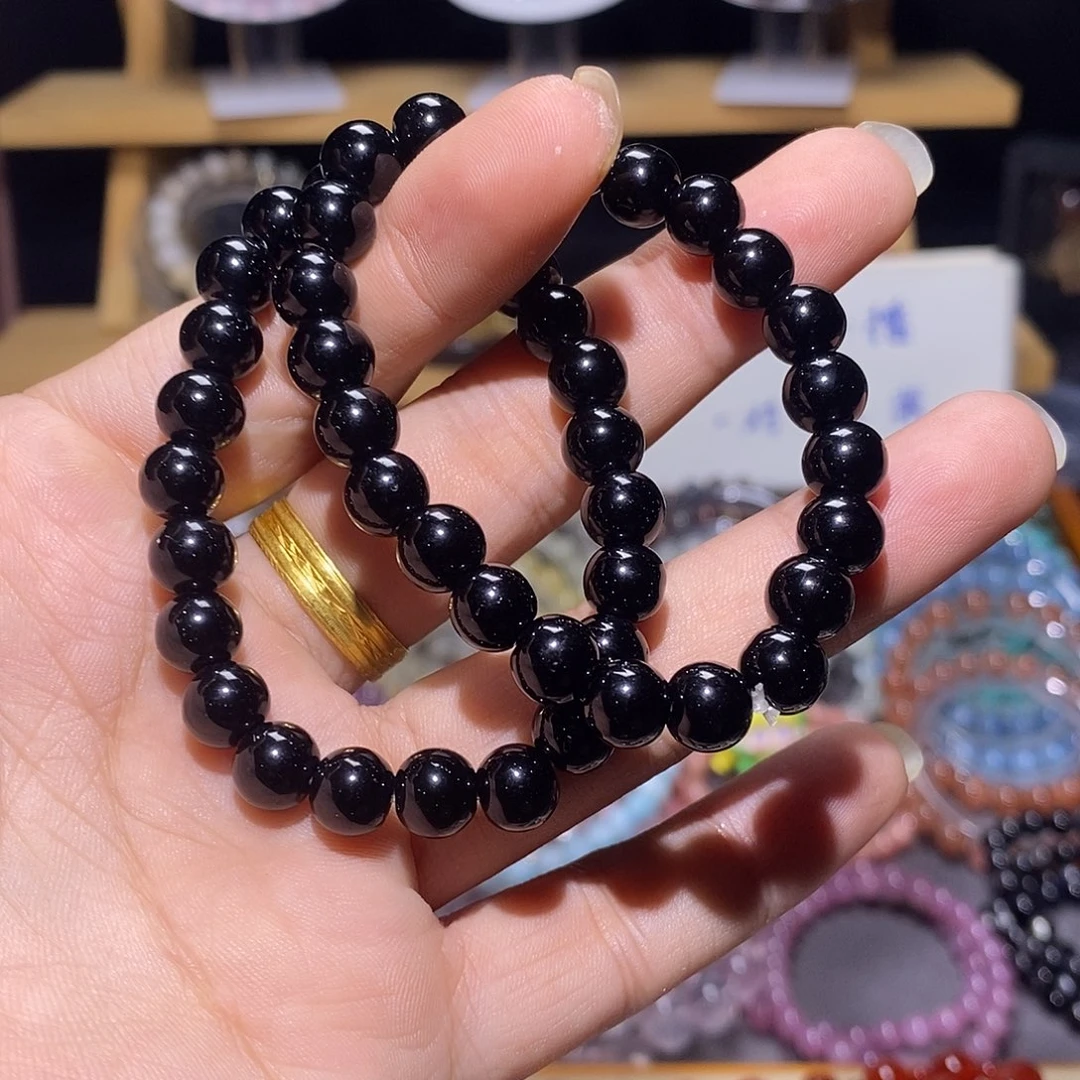 水晶手链未镶嵌黑耀石 8