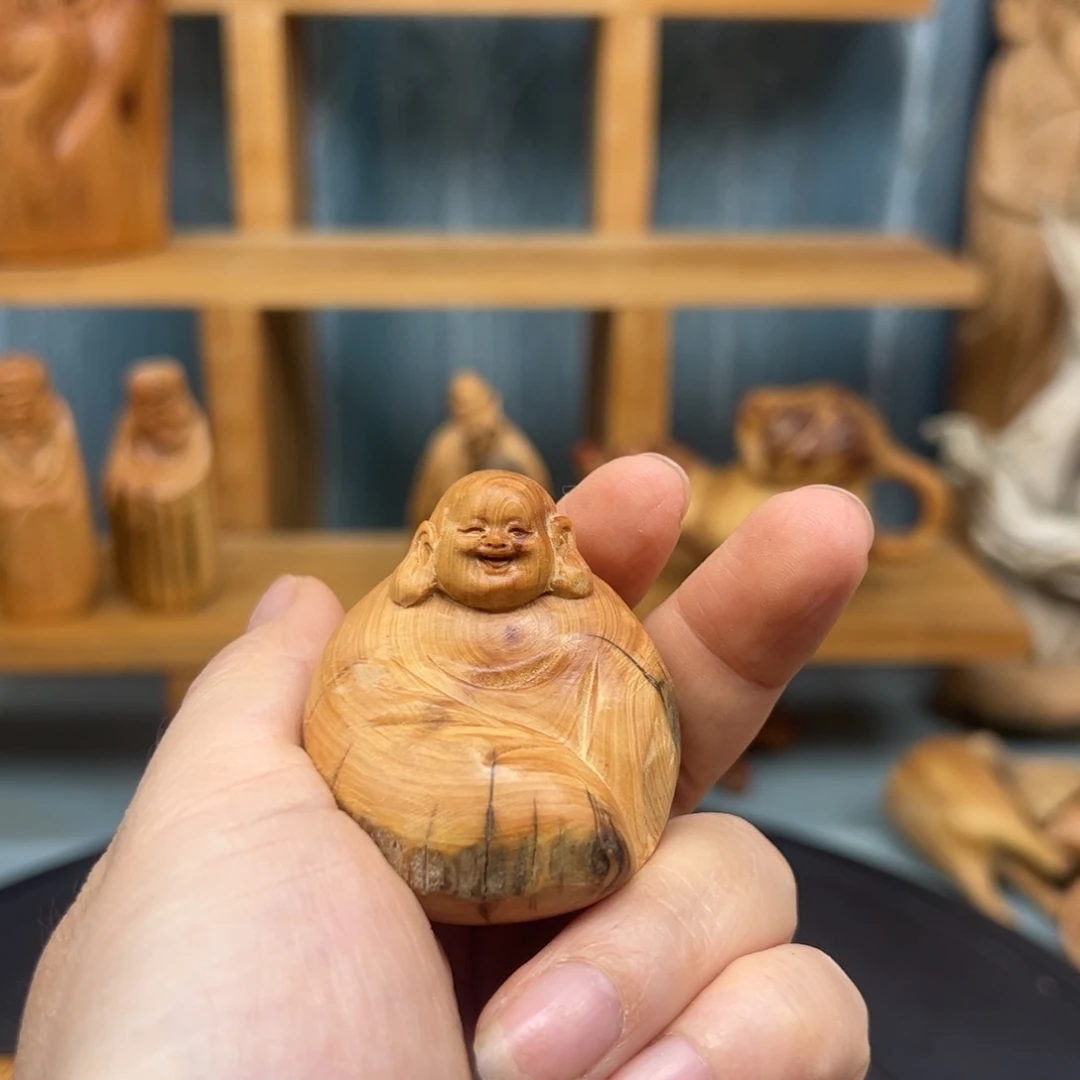 木崖柏木摆件手把件
