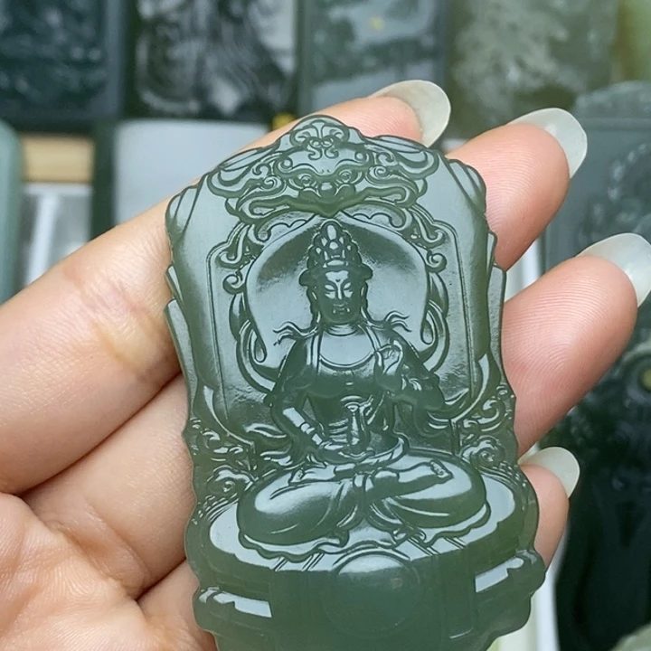 和田玉未镶嵌颈饰