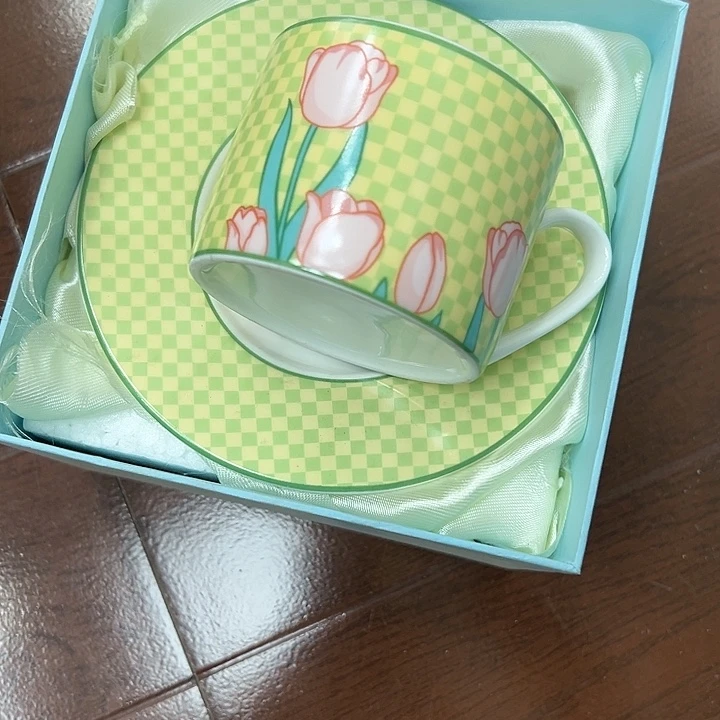 搪瓷瑕疵咖啡杯一对