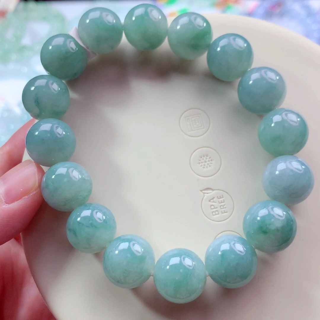 翡翠未镶嵌手链卡13.5