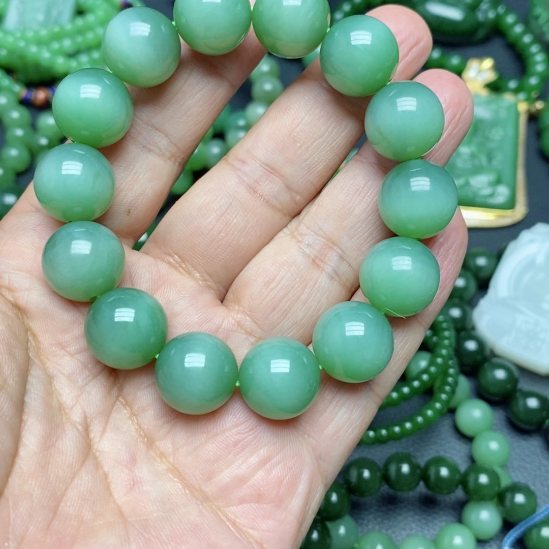 和田玉（碧玉）手串未镶嵌品*W