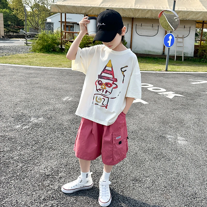 男童夏款套装2025新款夏季宽松短袖中大童男孩儿童夏装两件套网红