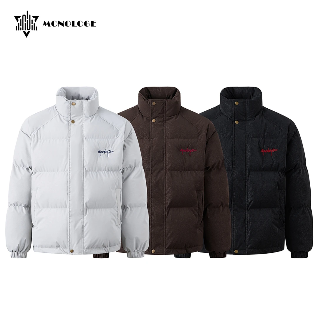 MONOLOGE美式立领棉服男款冬季宽松面包服外套棉袄加厚保暖面包服
