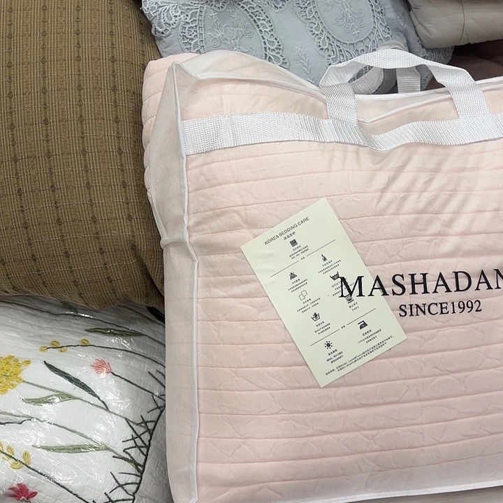 ****️棉韩国酵素砂洗莫代尔三件套粉色