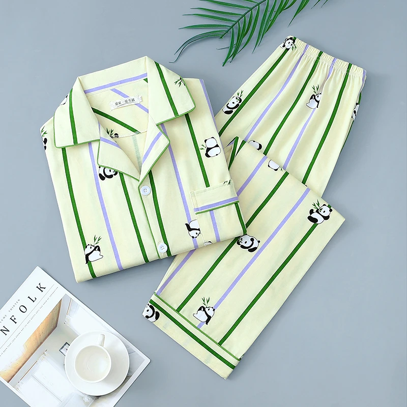 100%纯棉睡衣男士长袖全棉春秋季青年男款夏季短袖大码家居服