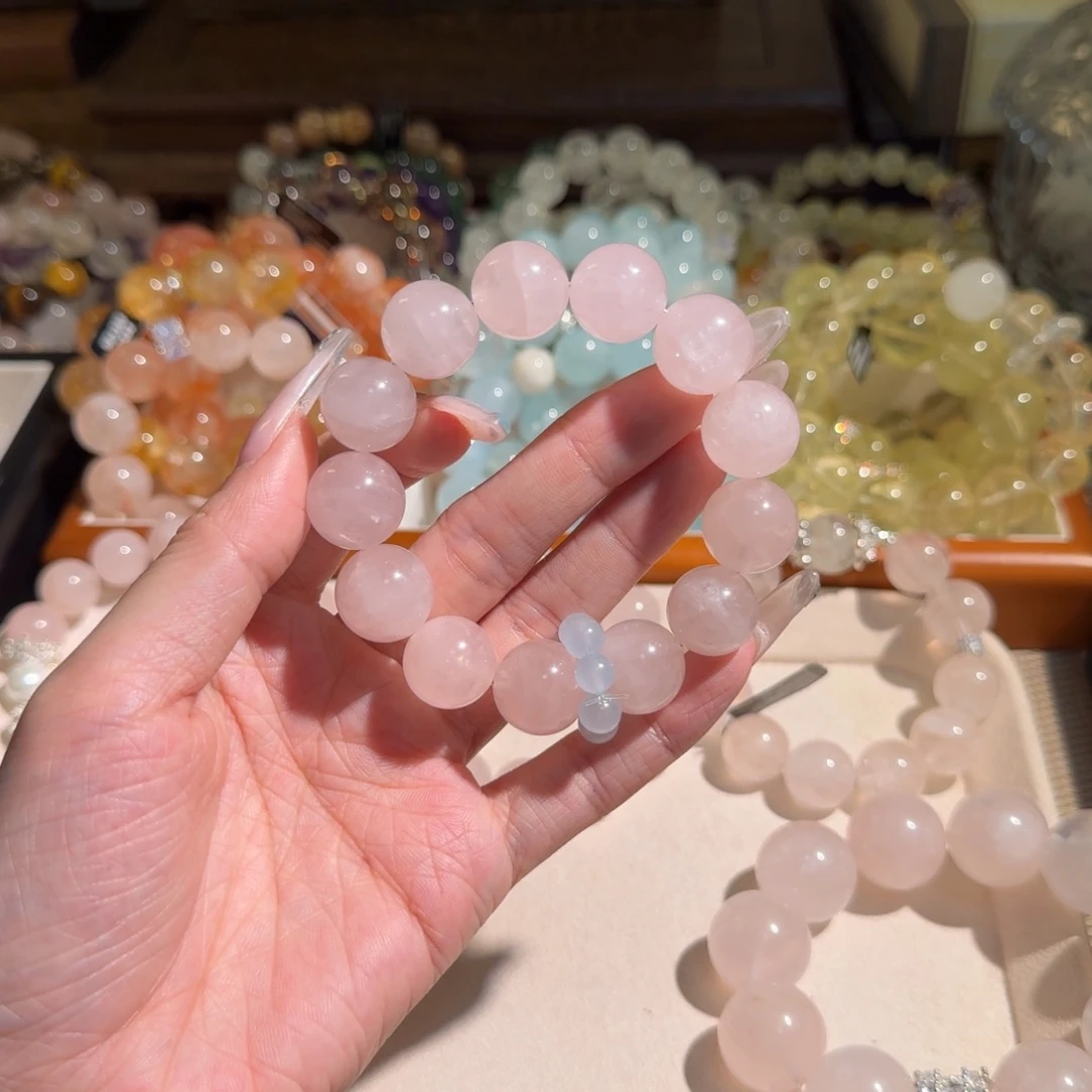 未镶嵌手链水晶西柚粉