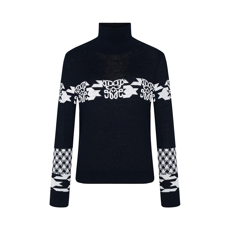 【直播专享】商场同款不规则撞色绵羊毛针织衫NDY10A34744