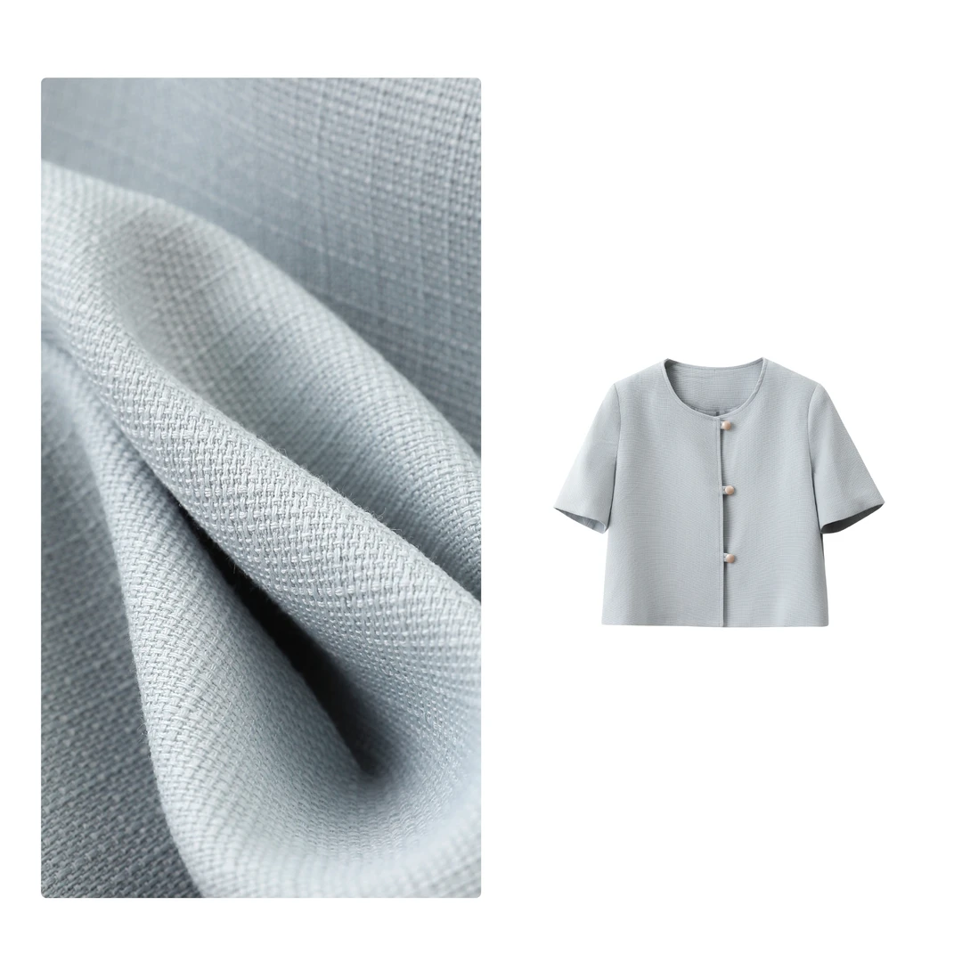 B 门店3&4&9！篙级感小香风短外套！显腿长精致圆短袖外套女D40001