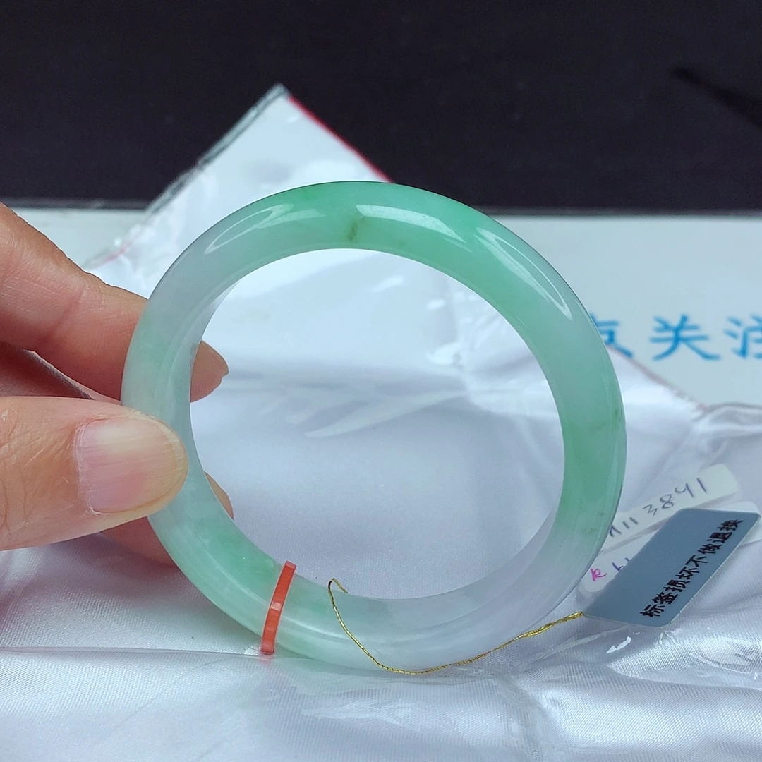 翡翠未镶嵌手镯55圈3891