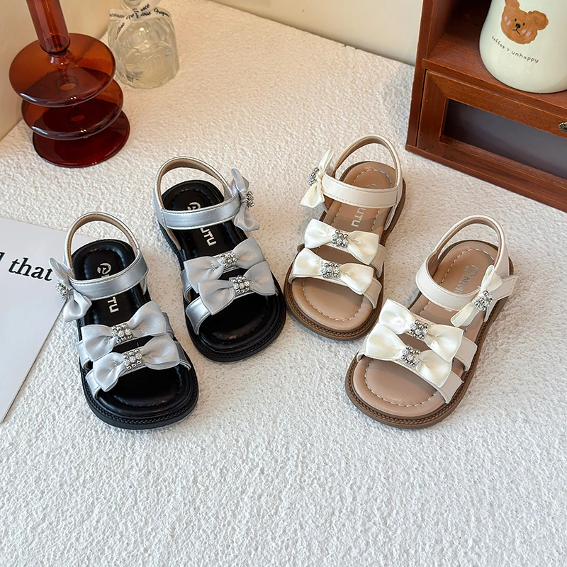 女童凉鞋2025夏季新款女宝露趾公主鞋小女孩可盐可甜小香风凉鞋