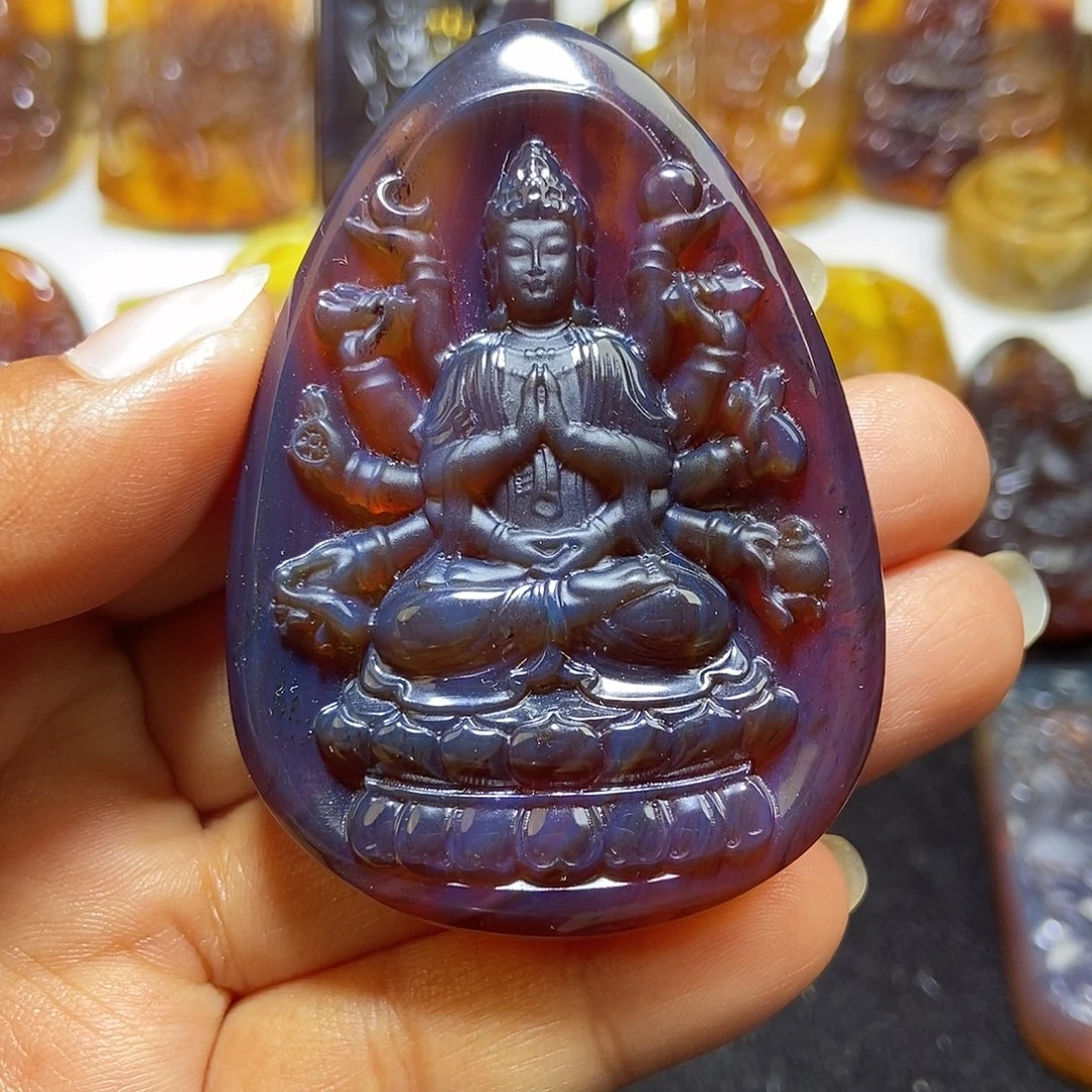 琥珀未镶嵌颈饰缅甸天然琥珀吊坠