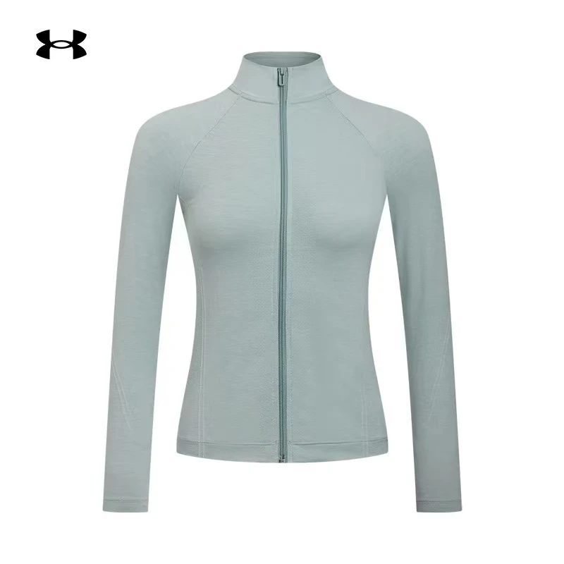 安德玛女款运动修身运动夹克透气瑜伽休闲跑步速干服1388121