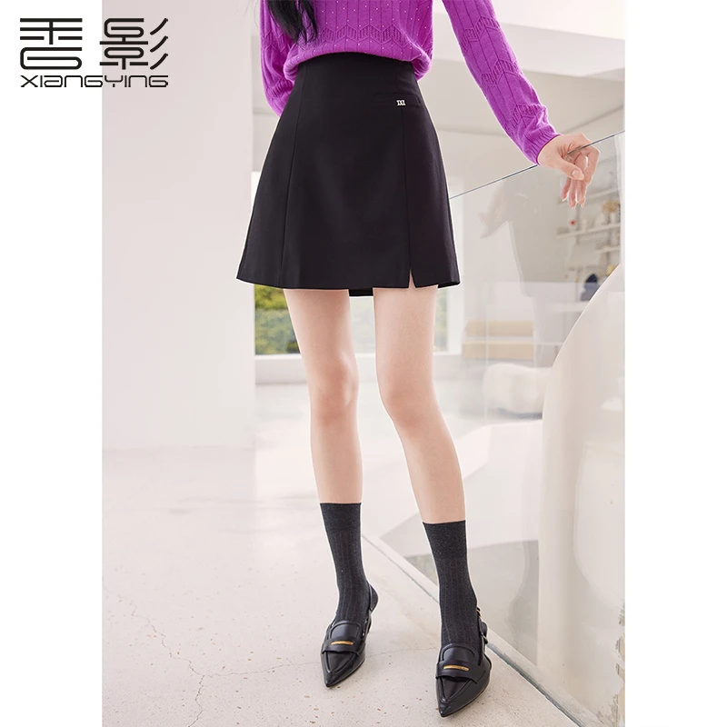 A3093751半身裙 香影a字半身裙女秋冬新款通勤职业显